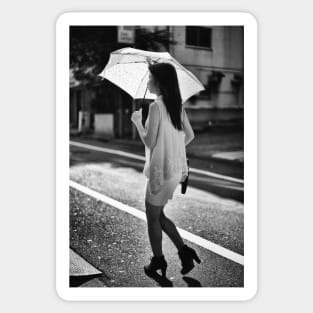 tokyo umbrella girl Sticker